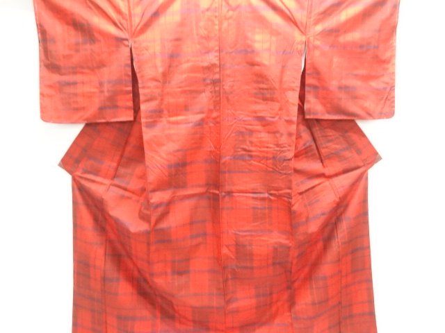 JAPANESE KIMONO / TSUMUGI / WOVEN GRID